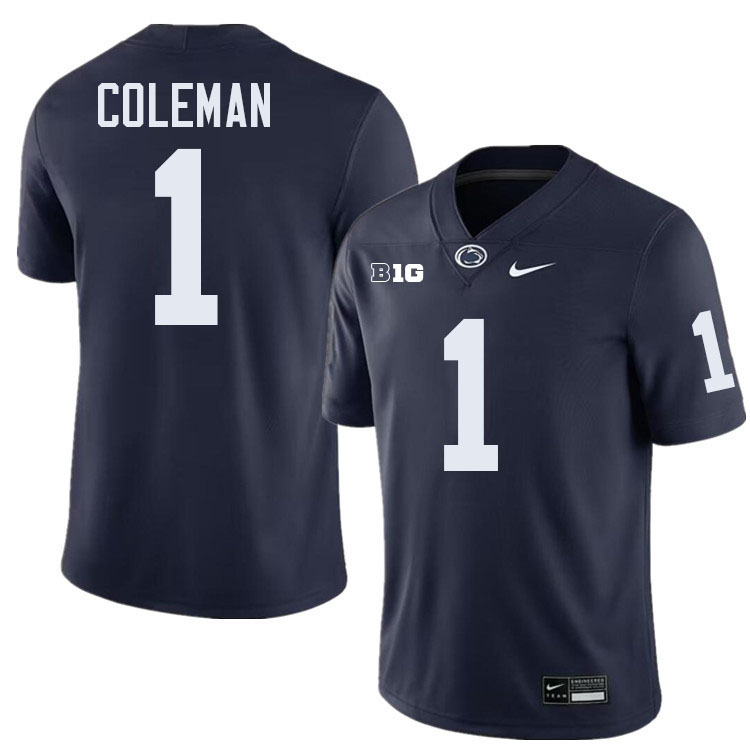 Jabree Coleman Penn State Jersey,PSU Nittany Lions #1 Jabree Coleman Football Uniforms-Navy